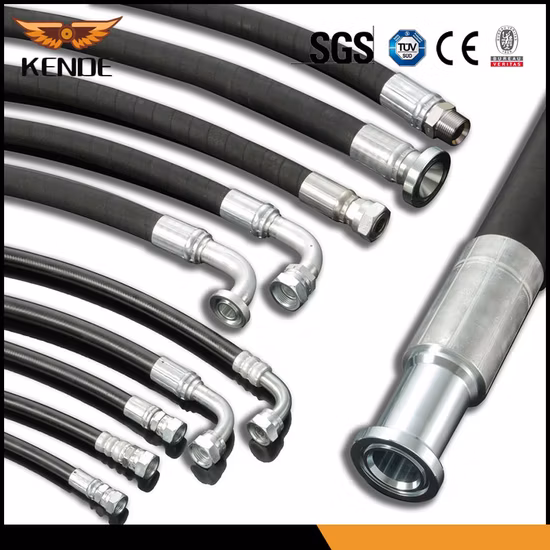 Super Long Service Life Industrial Hydraulic High Pressure Braided Air Oil Water PVC Garden Excavator Rubber Hose Pipe Assembly Flexible 4sh 4sp Hydraulic Hose